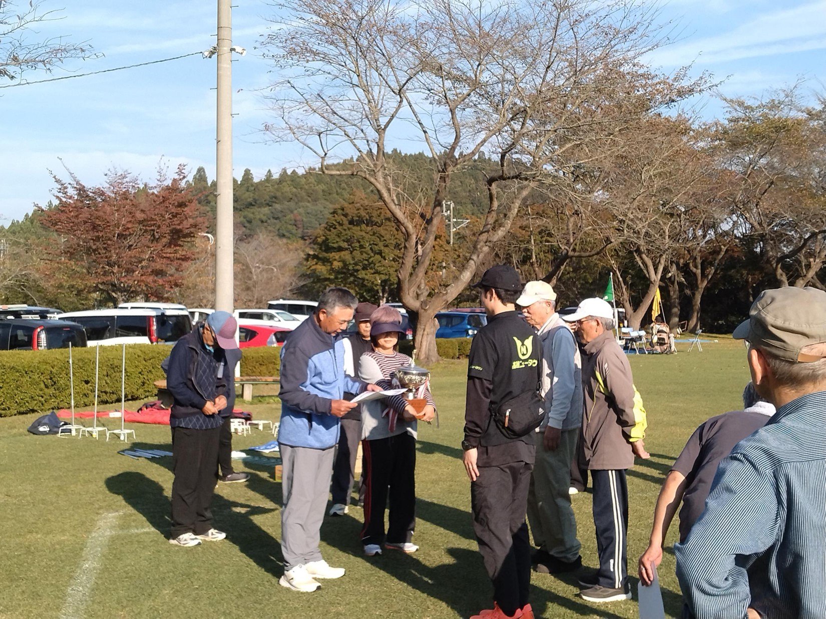 大会表彰式での受賞者たち